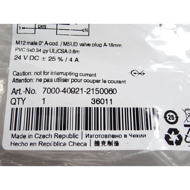 Murr Elektronik Kabel 7000-40921-2150060 / Neu OVP - Maranos.de