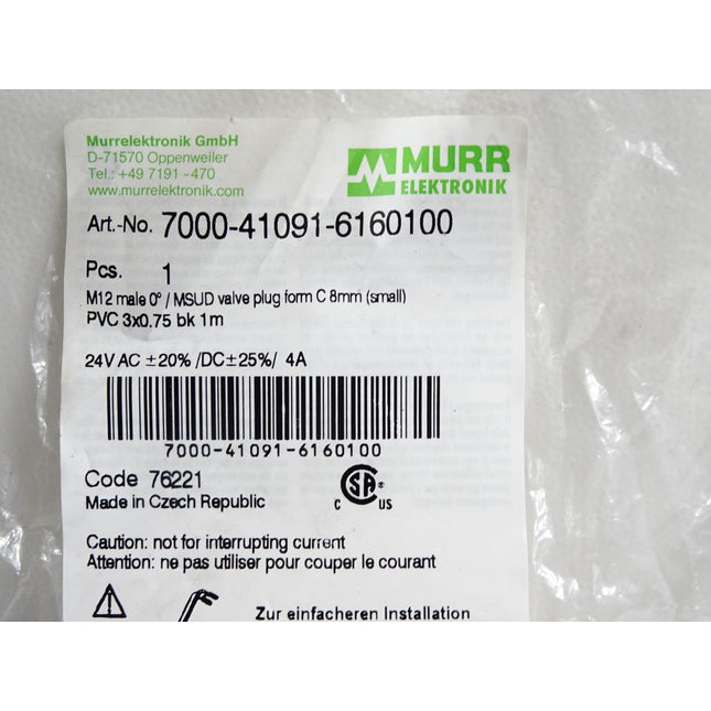Murr Elektronik Kabel 7000-41091-6160100 / Neu OVP - Maranos.de