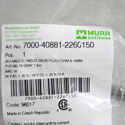 Murr Elektronik Kabel 7000-40881-2260150 / Neu OVP - Maranos.de
