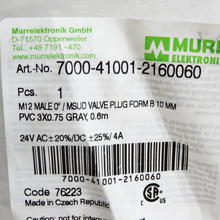 Murr Elektronik Kabel 7000-41001-2160060 / Neu OVP - Maranos.de