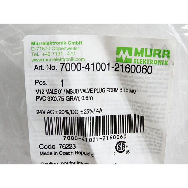 Murr Elektronik Kabel 7000-41001-2160060 / Neu OVP - Maranos.de