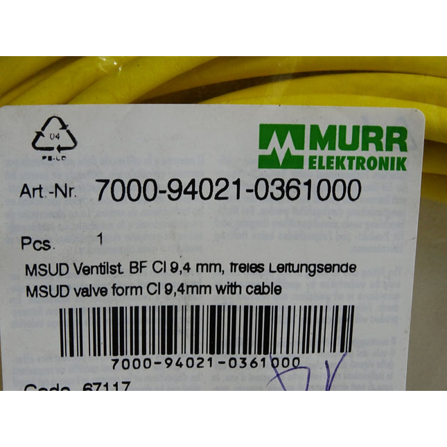 Murr Elektronik Kabel 7000-94021-0361000 / Neu OVP - Maranos.de