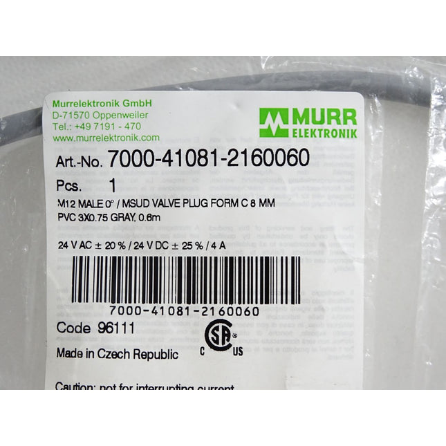 Murr Elektronik Kabel 7000-41081-2160060 / Neu OVP - Maranos.de