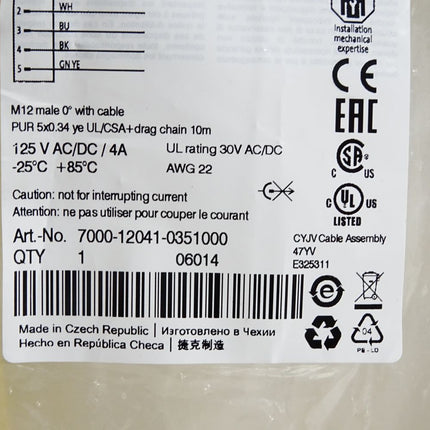 Murr Elektronik Kabel 7000-12041-0351000 / Neu OVP - Maranos.de