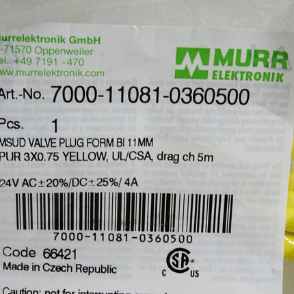 Murr Elektronik Kabel 7000-11081-0360500 / Neu OVP - Maranos.de