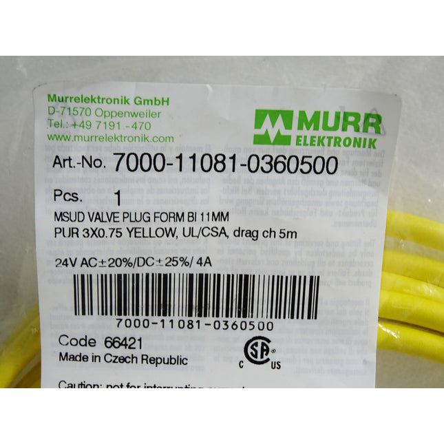 Murr Elektronik Kabel 7000-11081-0360500 / Neu OVP - Maranos.de