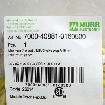 Murr Elektronik Kabel 7000-40881-0160500 / Neu OVP - Maranos.de