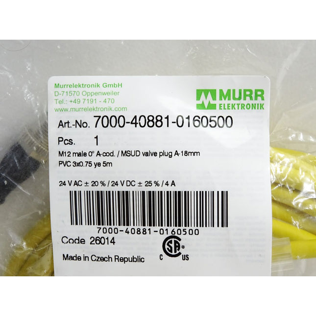 Murr Elektronik Kabel 7000-40881-0160500 / Neu OVP - Maranos.de