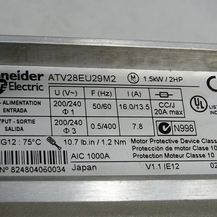 Schneider Electric ATV28EU29M2 Frequenzumrichter 1.5kW - Maranos.de