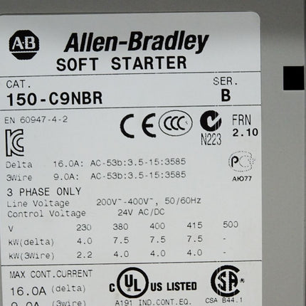 Allen-Bradley Smart Motor Controller 150-C9NBR - Maranos.de