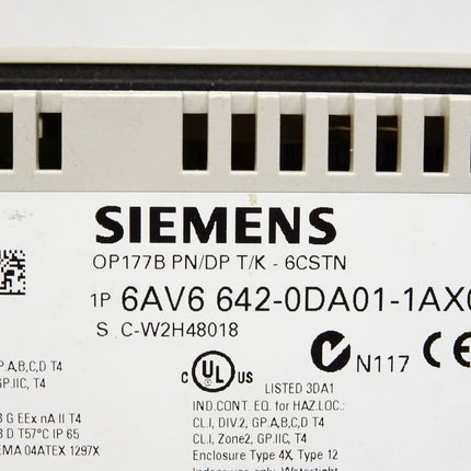 Siemens OP177B PN/DP T/K  -6CSTN Panel 6AV6642-0DA01-1AX0 6AV6 642-0DA01-1AX0 - Maranos.de