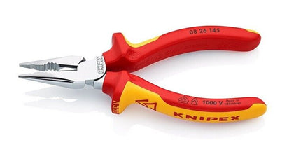 Knipex 08 26 145 VDE Spitz-Kombizange verchromt 145 mm 0826145 - Maranos.de