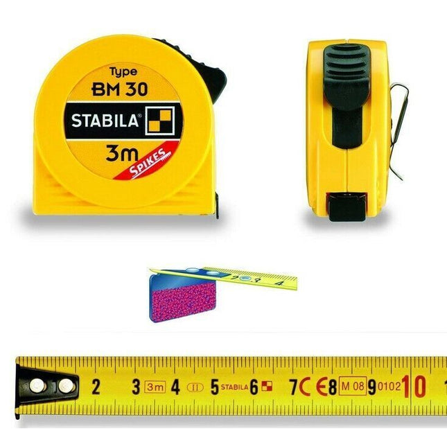 Stabila Taschenbandmaß BM 30 (W) L3 mxB12,5 mm 3m - 16450 - Maranos.de