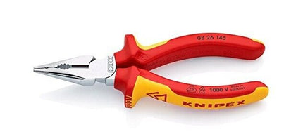 Knipex 08 26 145 VDE Spitz-Kombizange verchromt 145 mm 0826145 - Maranos.de