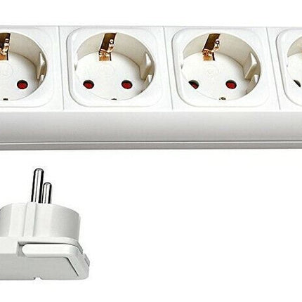 Brennenstuhl 1153320100 ComfortLine Plus Steckdosenleiste mit Flachstecker 6fach weiss 2m - Maranos.de