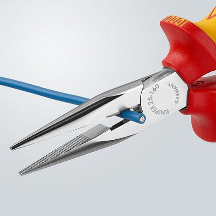 Knipex 25 06 160 VDE-Flachrundzange 160 mm Radiozange mit Schneide 2506160 - Maranos.de