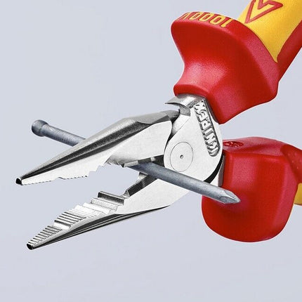 Knipex 08 26 145 VDE Spitz-Kombizange verchromt 145 mm 0826145 - Maranos.de