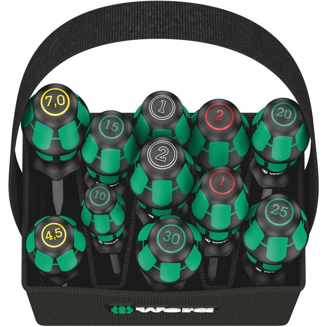 Wera Schraubendreher-Satz Kraftform 2go 300, schwarz 11-teilig 05004313001 - Maranos.de