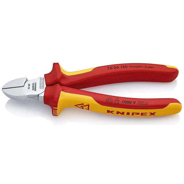 Knipex 70 06 160 VDE - Seitenschneider Schneid-Zange Abgleitschutz 7006160 - Maranos.de