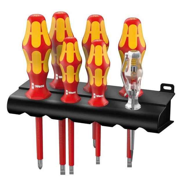 Wera 160 i/7 Rack 05006147001 Schraubendrehersatz Kraftform Plus Serie 100 Spannungsprüfer Rack - Maranos.de
