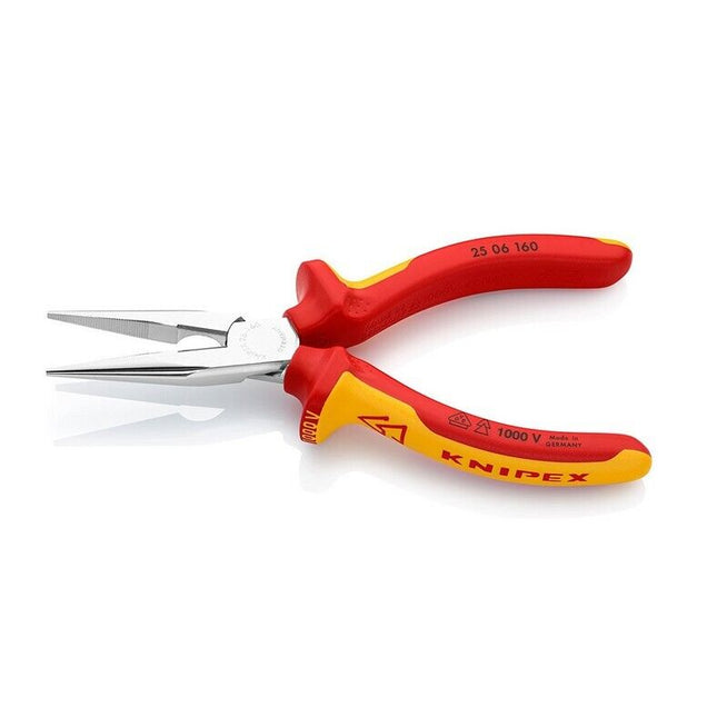 Knipex 25 06 160 VDE-Flachrundzange 160 mm Radiozange mit Schneide 2506160 - Maranos.de