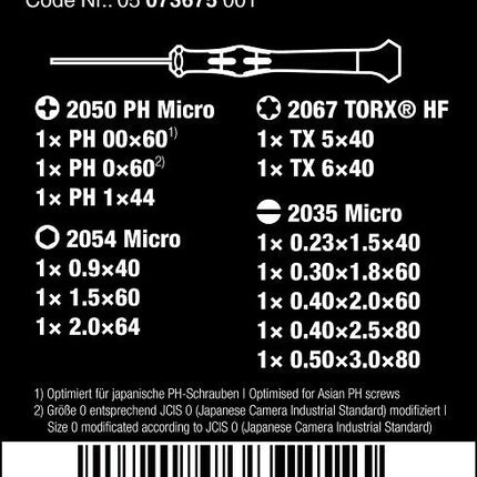 Wera kraftform micro-set/12 SB 1 / satz + tasche 05073675001 - Maranos.de