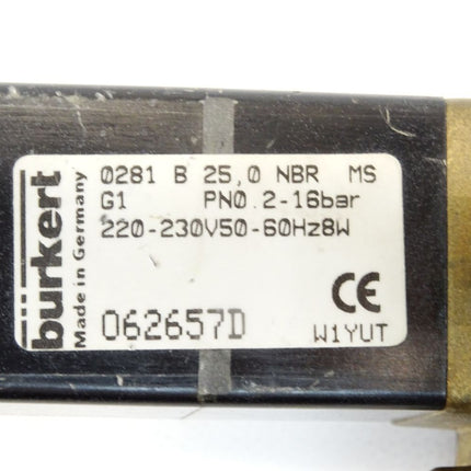Bürkert 062657D 0281 B 25,0 NBR MS 2-16bar - Maranos.de