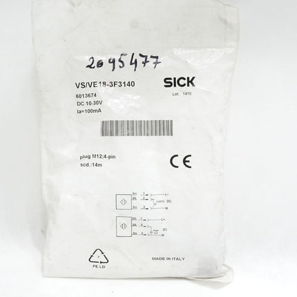 Sick 6013674 VS/VE18-3F3140 Rund-Lichtschranke / Neu OVP - Maranos.de