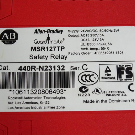 Allen Bradley Guard Master MSR127TP Safety Relay 440R-N23132 - Maranos.de