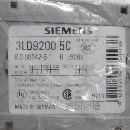 Siemens Hilfsschalter 3LD9200-5C / Neu OVP - Maranos.de