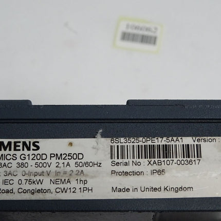 Siemens Sinamics G120D Power Module PM250D 6SL3525-0PE17-5AA1 Rev.A02 - Maranos.de
