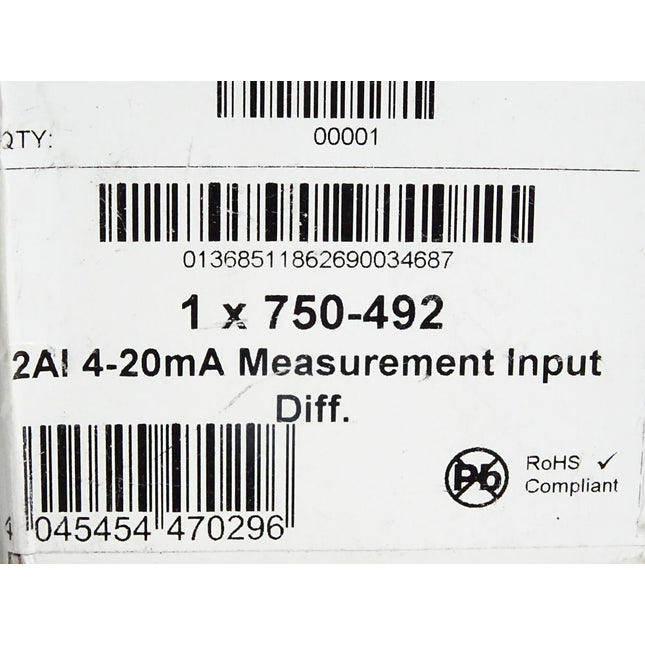 Wago 750-492 2-Kanal-Analogeingang / Neu OVP versiegelt - Maranos.de