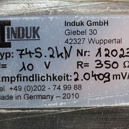 Induk 745.2kN 10V 350Ohms 2.0409mV/V - Maranos.de