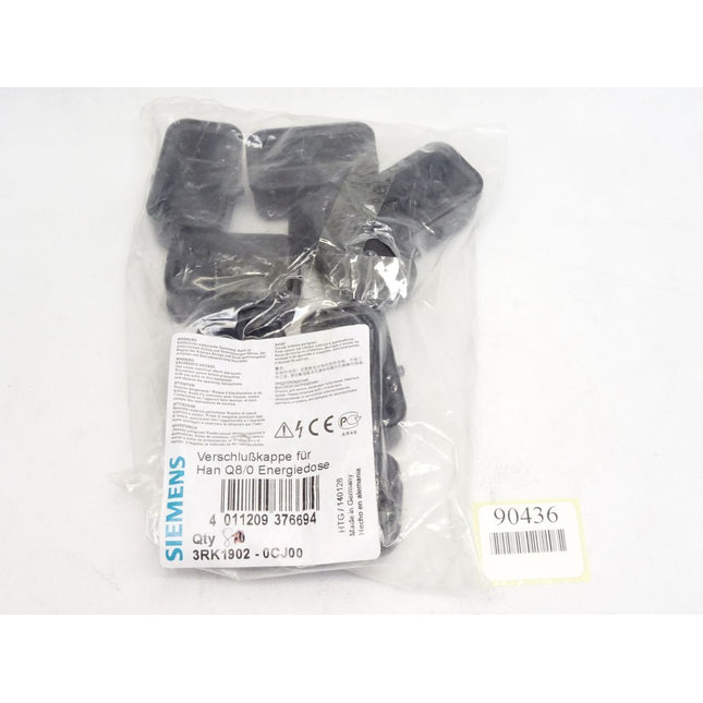 Siemens 3RK1902-0CJ00 / Verschlußkappe für Han Q8/0 Energiedose / Inhalt : 8 Stück / Neu OVP - Maranos.de