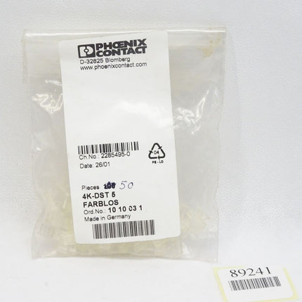 Phoenix Contact Schildchenträger 4K-DST5 / 1010031 / Inhalt : 50 Stück / Neu OVP - Maranos.de