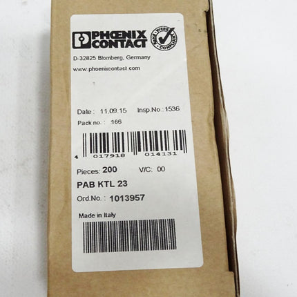 Phoenix Contact 1013957 PAB-KTL 23 Kabelbezeichnungsträger  / Inhalt : 200 Stück / Neu OVP - Maranos.de