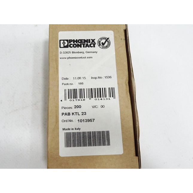 Phoenix Contact 1013957 PAB-KTL 23 Kabelbezeichnungsträger  / Inhalt : 200 Stück / Neu OVP - Maranos.de