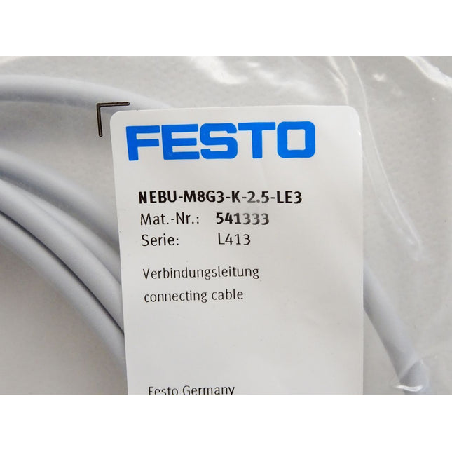 Festo 541333 Verbindungsleitung NEBU-M8G3-K-2.5-LE3 / Neu OVP - Maranos.de