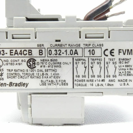 Allen Bradley 193-EA4CB Überlastrelais Ser.B 0,32-1,0A - Maranos.de