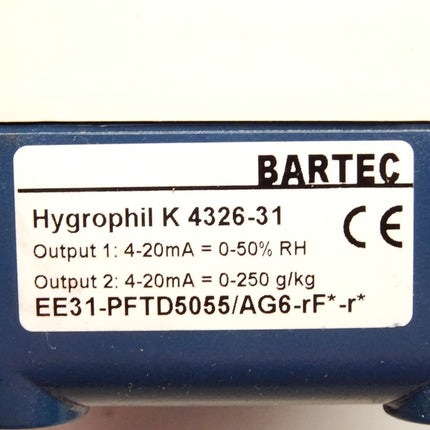 Bartec Hygrophil K 221051 K4326-31 Humidity and Temeprature Transmitter - Maranos.de