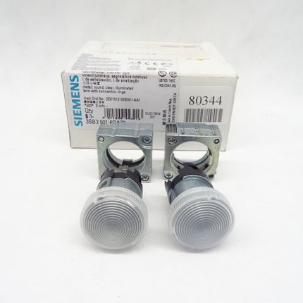 Siemens 2 Stück 3SB3501-6BA70 / 3SB3 501-6BA70 Leuchtmelder Klar NEU-OVP - Maranos.de
