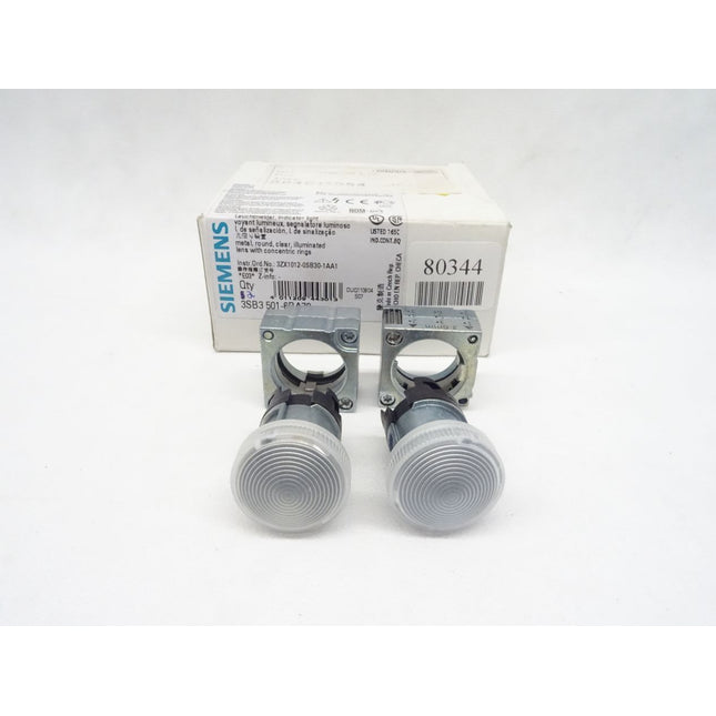Siemens 2 Stück 3SB3501-6BA70 / 3SB3 501-6BA70 Leuchtmelder Klar NEU-OVP - Maranos.de