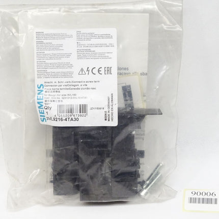 Siemens Anschluss mit Schraubverbindung VL160 / 3VL9216-4TA30 / Neu OVP - Maranos.de