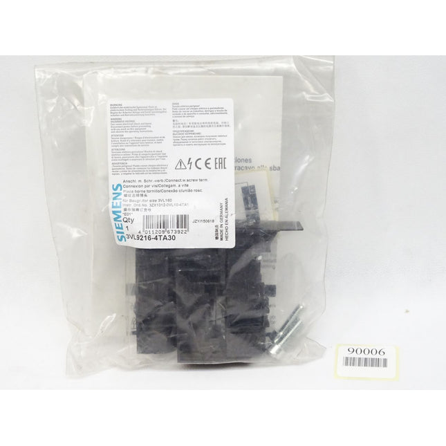 Siemens Anschluss mit Schraubverbindung VL160 / 3VL9216-4TA30 / Neu OVP - Maranos.de