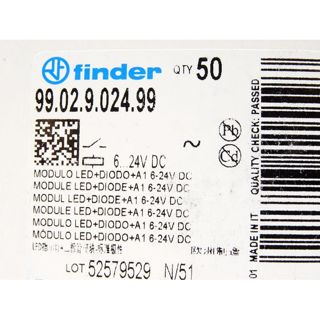 Finder Steckmodul mit LED 99.02.9.024.99 / Inhalt : 50 Stück / Neu OVP - Maranos.de