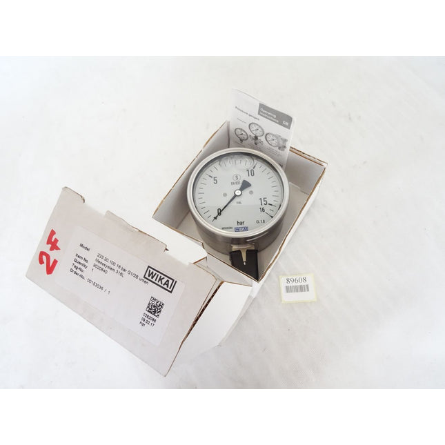 Wika Manometer 233.30.100 0...16 bar G1/2B unten / 9020640 / Neu OVP - Maranos.de