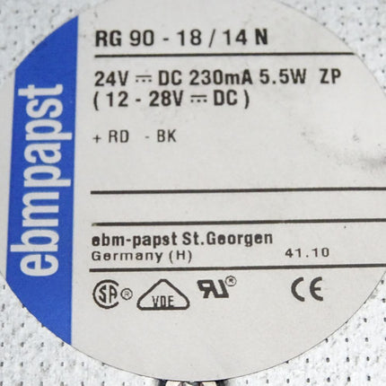 Ebmpapst RG90-18/14N 5.5W Radiallüfter - Maranos.de