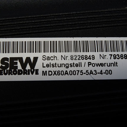 SEW MDS60A0075-5A3-4-00 MDS60A-00 8226849 8265046 8227020 7.5kW - Maranos.de