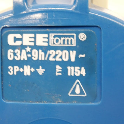 CEE form 63A-9h / 220V~ 3P+N+ Typ 1154 - Maranos.de