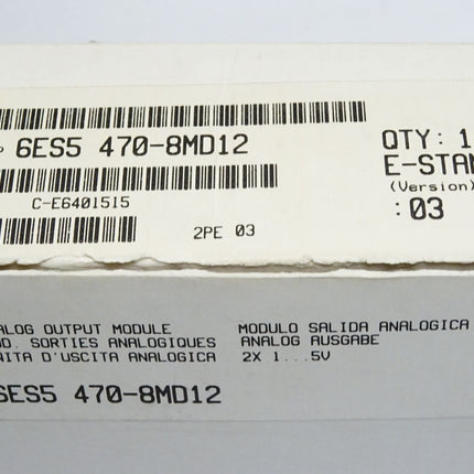 Siemens Analog Output 6ES5470-8MD12 6ES5 470-8MD12 / Neu OVP - Maranos.de